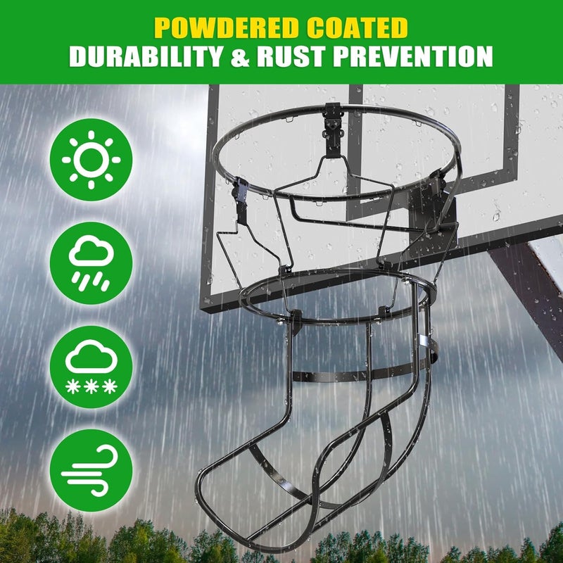 KingDolly 360° Swivel Track Basketball Return Attachment, Basketball Rebounder with 3 Anti-Slip Buckles, Ball Return for Basketball Hoop for Solo Practice, Shooting Training Indoor/Outdoor - Image 5